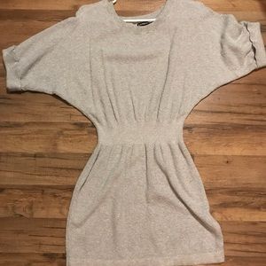 Express silver shimmer sweater dress - sz M